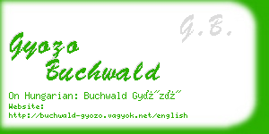 gyozo buchwald business card